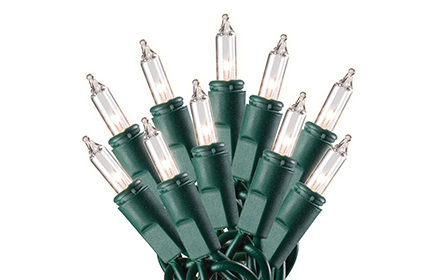 Clear holiday light strand